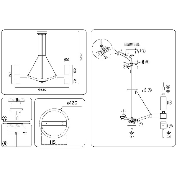Люстра подвесная AMBRELLA LIGHT HEIGH LIGHT LH55104