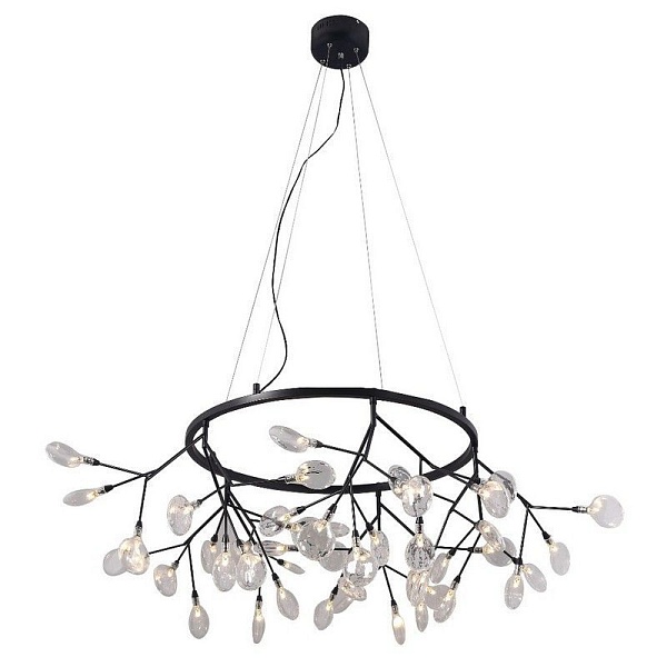 Люстра подвесная CRYSTAL LUX EVITA SP45 D BLACK/TRANSPARENT