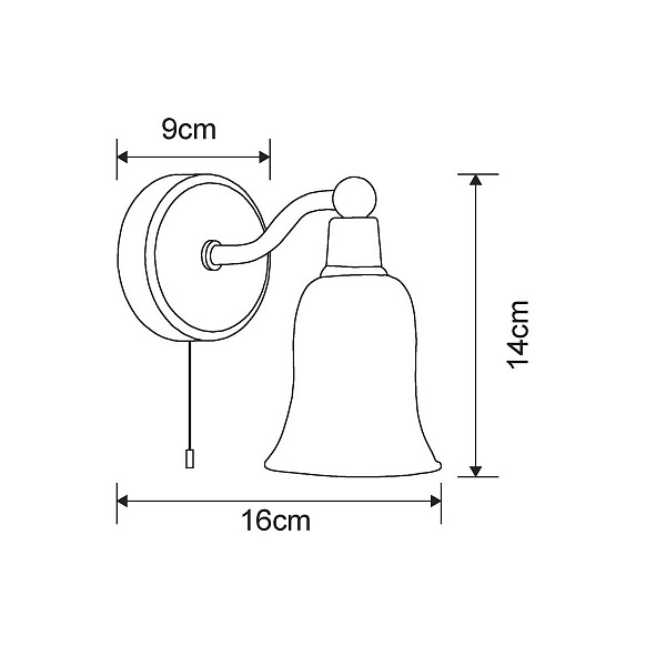 Бра ARTE LAMP Aqua A2944AP-1CC