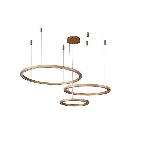 Подвес CRYSTAL LUX FORTUNA FORTUNA SP158W LED D400+600+800 GOLD