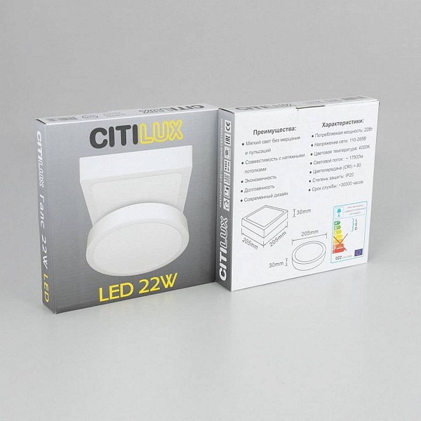 Светильник потолочный CITILUX ГАЛС CL55K22N