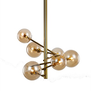 Люстра подвесная DELIGHT COLLECTION GLOBE MOBILE MX19009070-6B gold