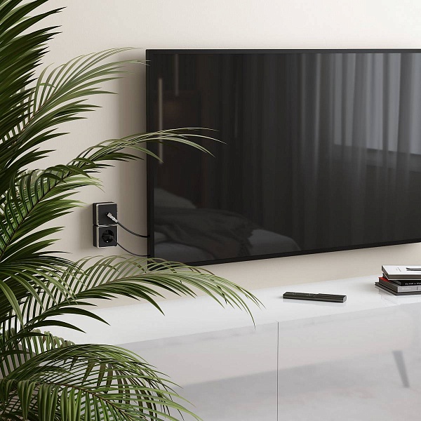 Розетка  TV одиночная, GALLANT, черный, W5083035, WERKEL