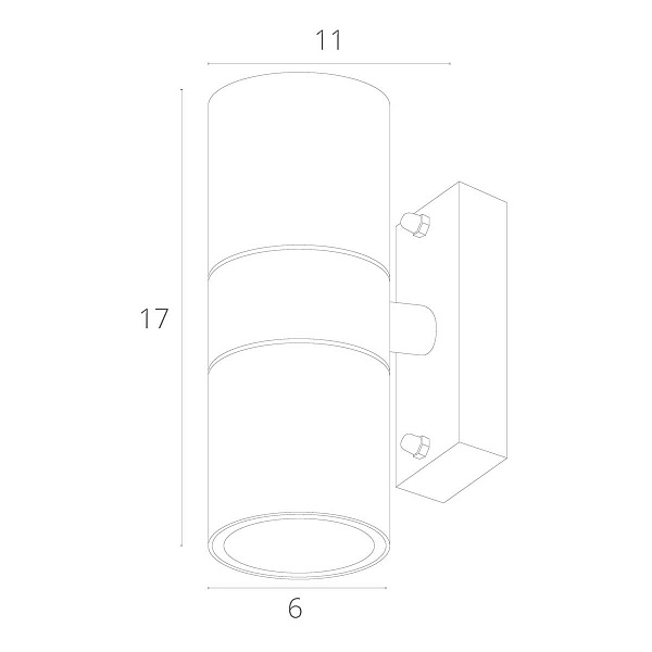 Светильник уличный настенный ARTE LAMP Sonaglio A3302AL-2WH