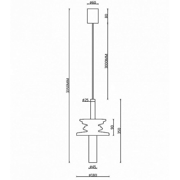 Подвес MAYTONI SOUND WAVE MOD255PL-01B4