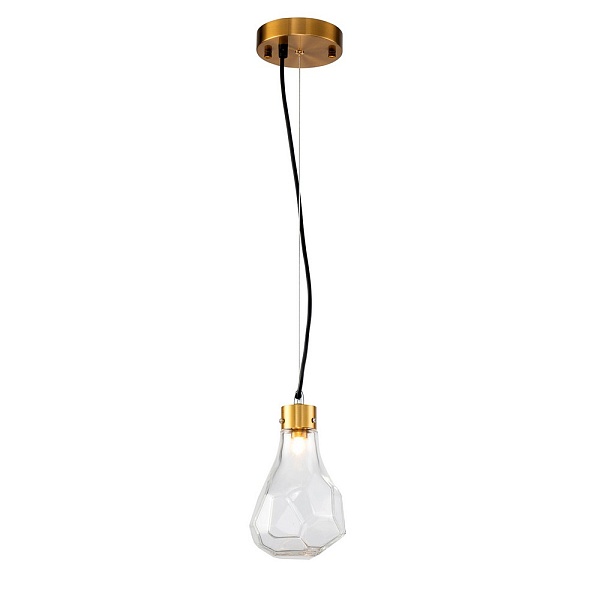 Подвес DELIGHT COLLECTION KR1197 KR1197P-1 brass/clear