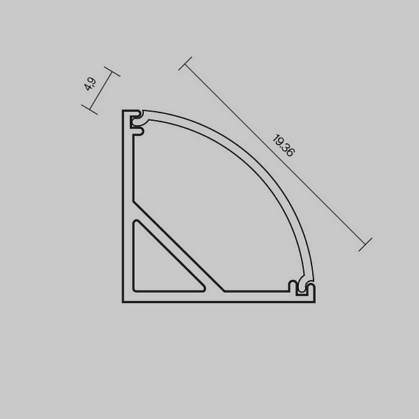 Рассеиватель MAYTONI LED STRIP PROFIL 642027