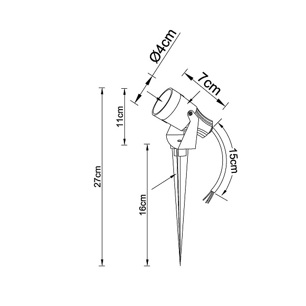 Прожектор ландшафтный ARTE LAMP ELSIE A4705IN-1BK