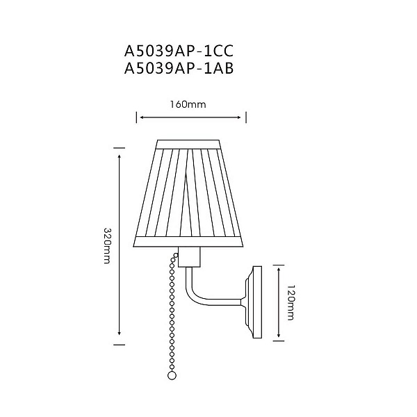 Бра ARTE LAMP MARRIOT A5039AP-1CC