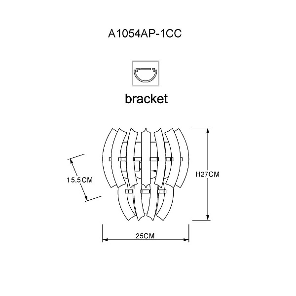Бра ARTE LAMP ELLA A1054AP-1CC