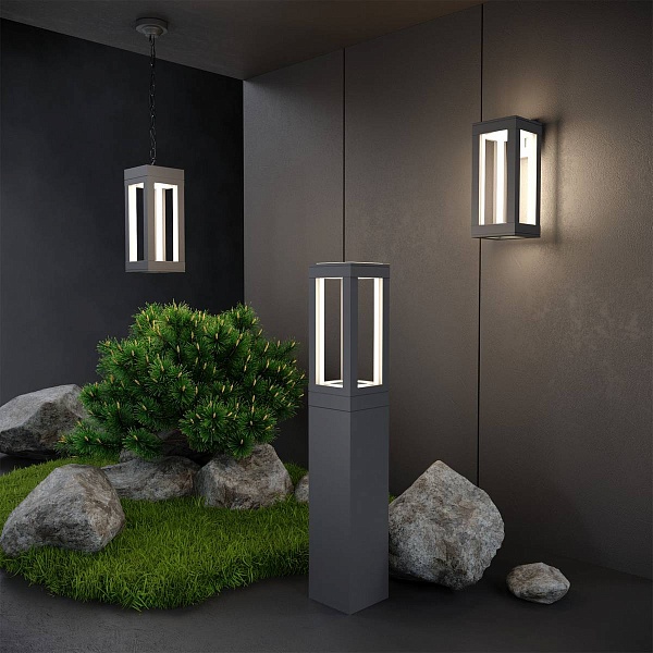 Светильник уличный подвесной ELEKTROSTANDARD FRAME 1528 TECHNO LED серый a051858