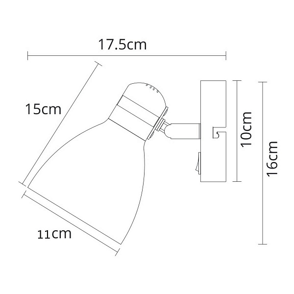 Бра ARTE LAMP FAFNIR A5047AP-1BK