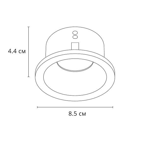 Светильник встраиваемый ARTE LAMP HELM A2869PL-1BK