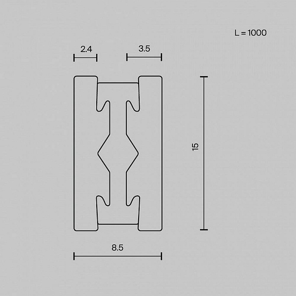 Шинопровод магнитный MAYTONI BUSBAR TRUNKINGS FLARITY TRX154-111B