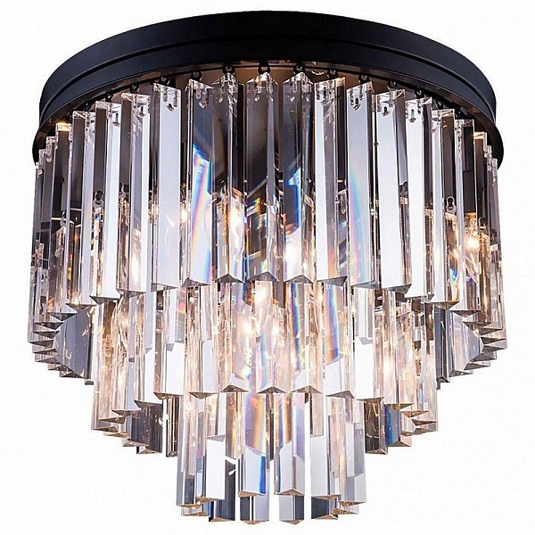 Люстра потолочная DELIGHT COLLECTION 1920S ODEON KR0387C-6/P black/clear