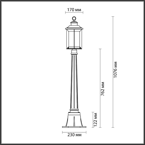 Светильник уличный столб низкий ODEON LIGHT MAVRET 4961/1F