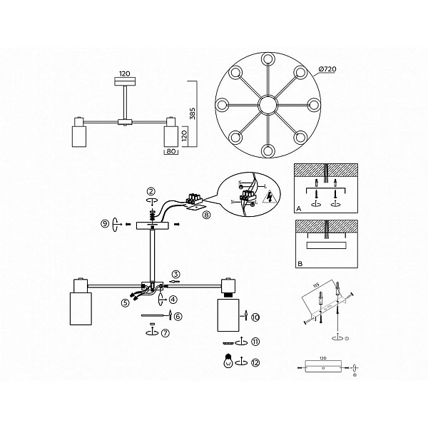 Люстра потолочная AMBRELLA LIGHT TRADITIONAL TR9584