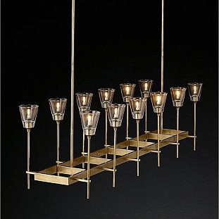 Люстра подвесная IMPERIUMLOFT RH TORCHE DE VERRE LINEAR CHANDELIER 12 74929-22