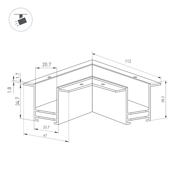 L-коннектор ARLIGHT MAG-25 33246
