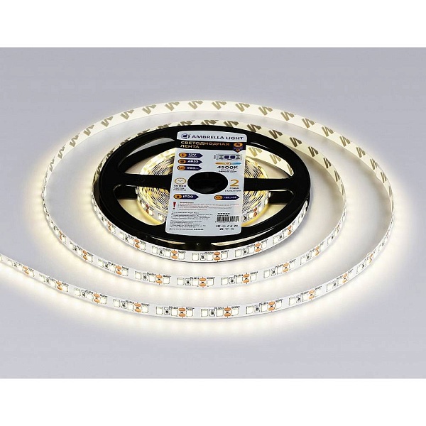 Лента LED 9,6 W/m 12V IP20 2835/120 4500K 8mm (5м) GS1102 AMBRELLA LIGHT