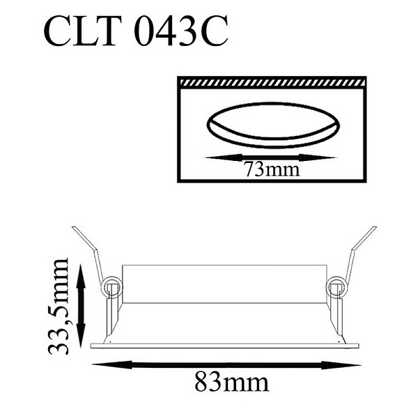 Светильник встраиваемый CRYSTAL LUX CLT 043C BL