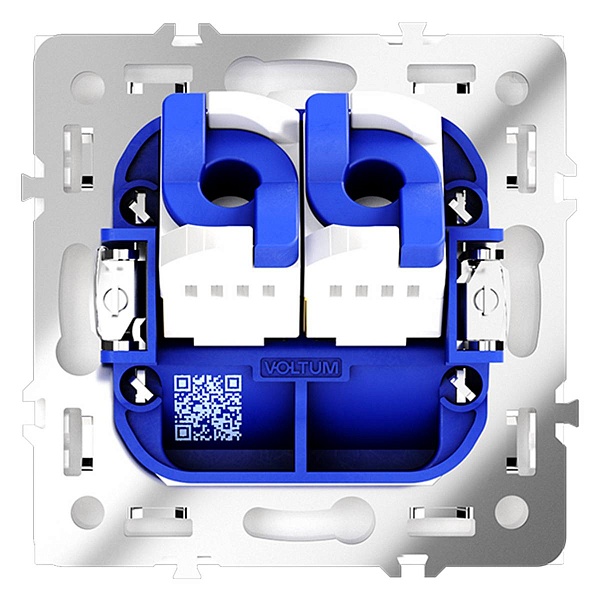 Розетка RJ45 + RJ45, S70, Белый матовый, VLS060202, VOLTUM