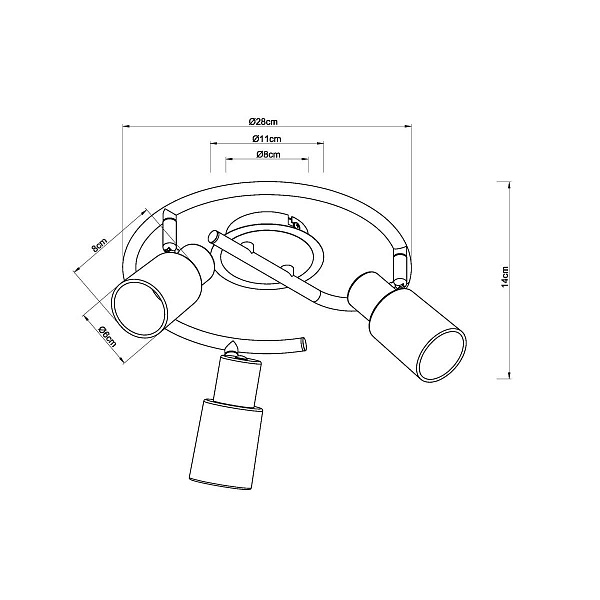 Спот ARTE LAMP Cavalletta A4510PL-3SS