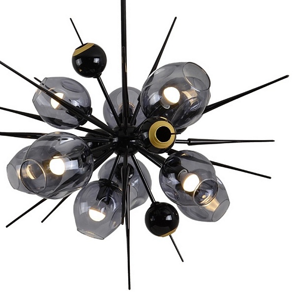 Люстра подвесная DELIGHT COLLECTION BURST 9720P-10S black/smoky