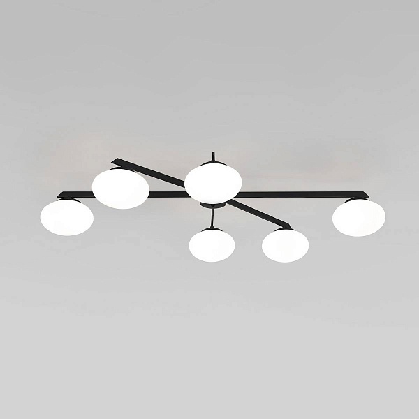 Люстра потолочная EUROSVET OPALINE 70220/6 черный