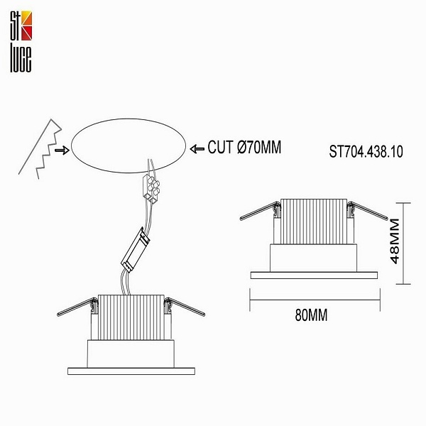 Светильник встраиваемый ST LUCE ST704.438.10