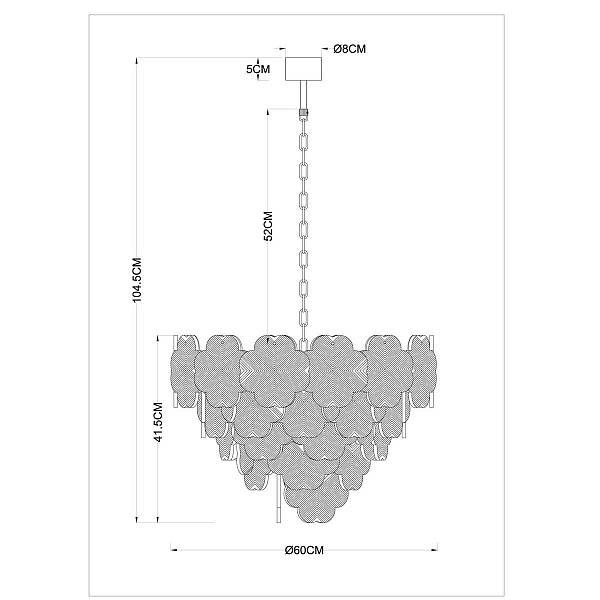 Люстра подвесная ARTE LAMP MALLIKA A4077LM-10GO