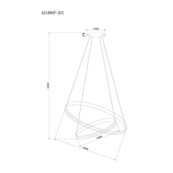Подвес ARTE LAMP MERIDIANA A2198SP-2CC