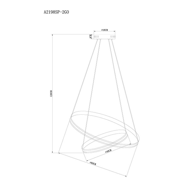 Подвес ARTE LAMP MERIDIANA A2198SP-2GO