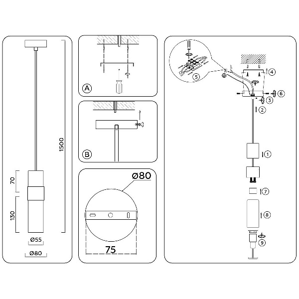 Подвес AMBRELLA LIGHT HEIGH LIGHT LH55101