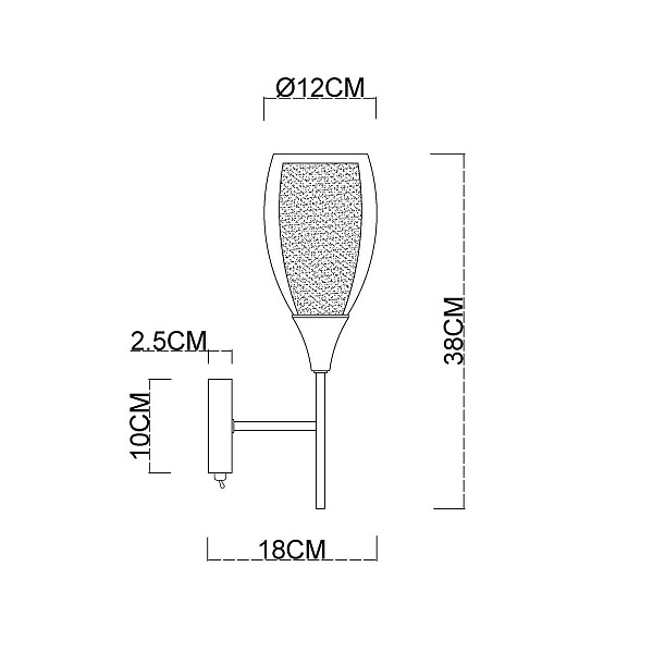 Бра ARTE LAMP BARRY A7951AP-1CC