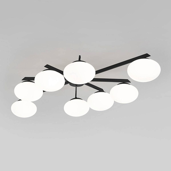 Люстра потолочная EUROSVET OPALINE 70220/8 черный