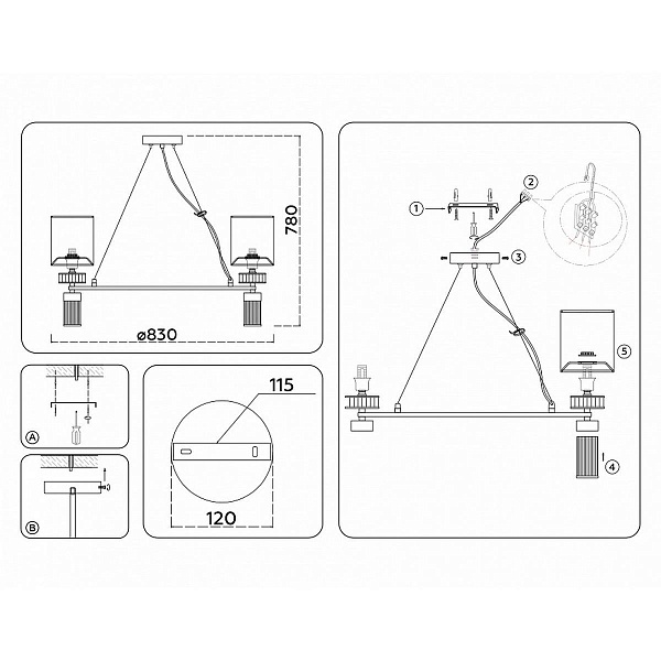 Люстра подвесная AMBRELLA LIGHT HIGH LIGHT LH71293