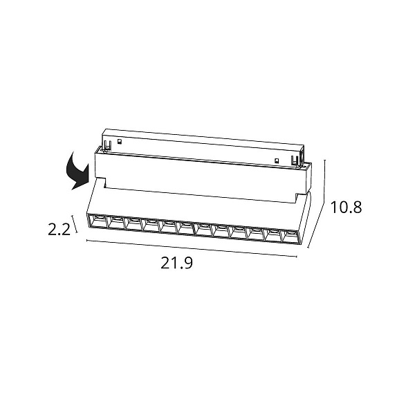 Трековый светильник ARTE LAMP LINEA A4696PL-1WH