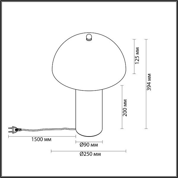 Настольная лампа ODEON LIGHT RUFINA 7088/2T