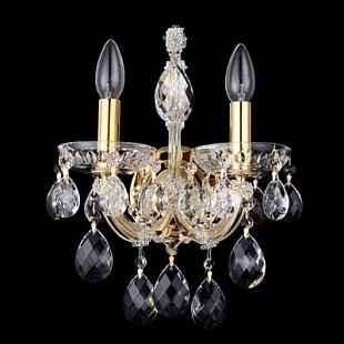 Бра CRYSTAL LUX ISABEL ISABEL AP2 GOLD/TRANSPARENT