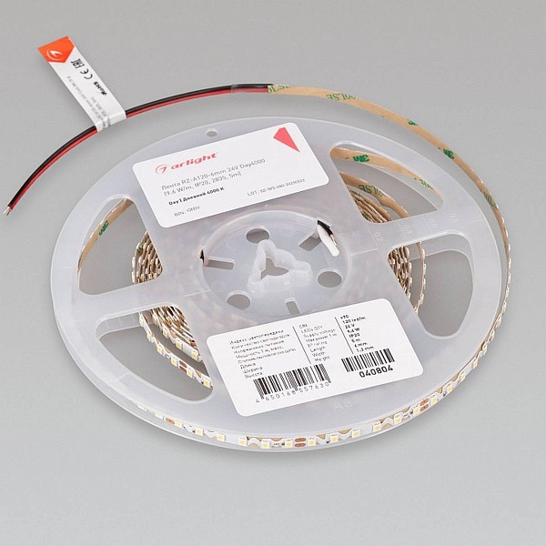 Лента LED RZ-A120 9,6 W/m 24V IP20 2835/120 4000K 6mm (5м) 40804 ARLIGHT