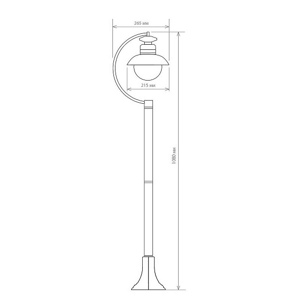 Светильник уличный столб низкий ELEKTROSTANDARD TALLI a038485