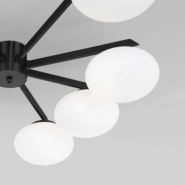 Люстра потолочная EUROSVET OPALINE 70220/8 черный