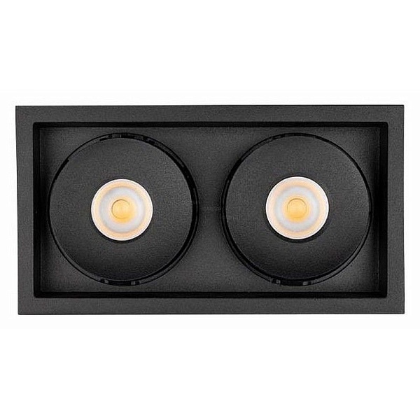 Светильник встраиваемый ARLIGHT CL-SIMPLE-S148X80-2X9W WARM3000 (BK, 45 DEG) 028151