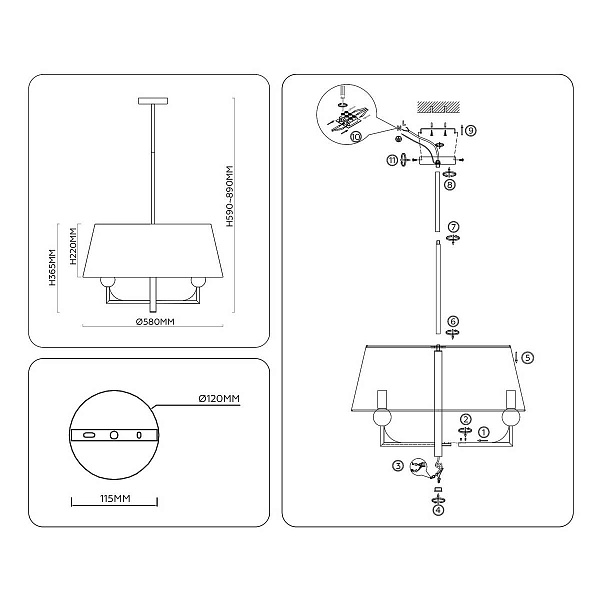 Люстра подвесная AMBRELLA LIGHT LH LH75150