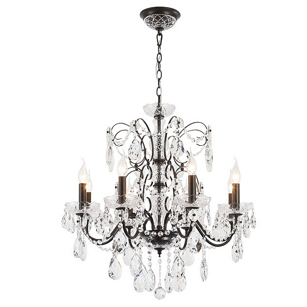 Люстра подвесная CRYSTAL LUX ODELIS SP8 BROWN