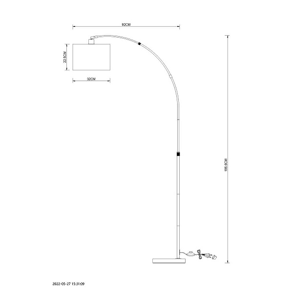 Торшер ARTE LAMP PAOLO A4060PN-1PB