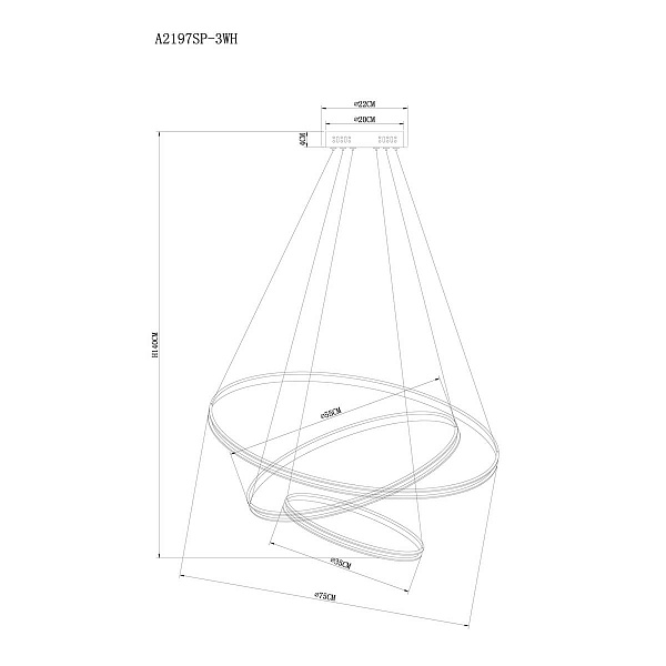 Подвес ARTE LAMP FRODO A2197SP-3WH