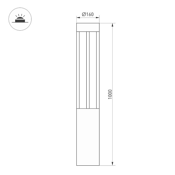 Светильник уличный столб низкий ARLIGHT LGD-CASTELLO-BOLL 47685