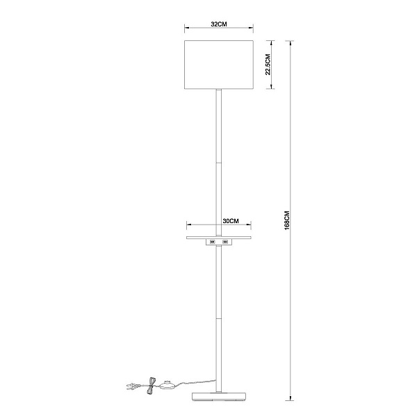 Торшер ARTE LAMP COMBO A4056PN-1WH
